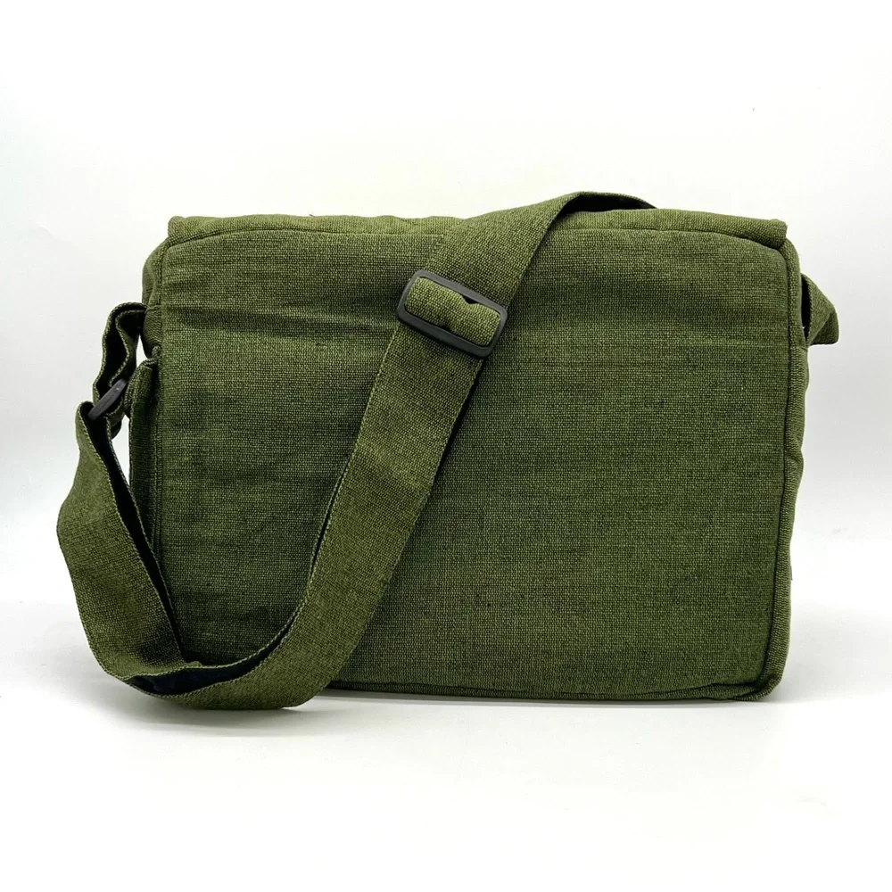 Multi pocket Cotton Laptop Messenger Laptop Bag